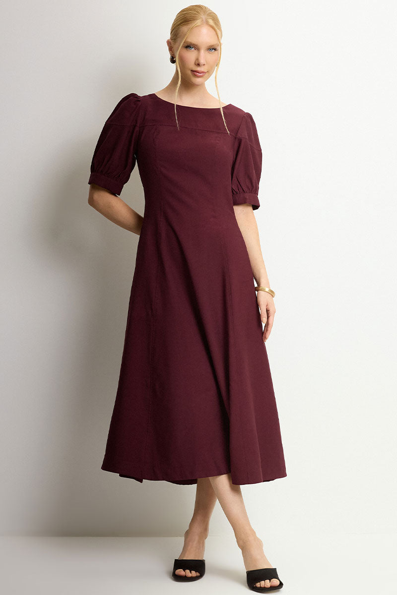 Vestido Ohana Midi - Vinho
