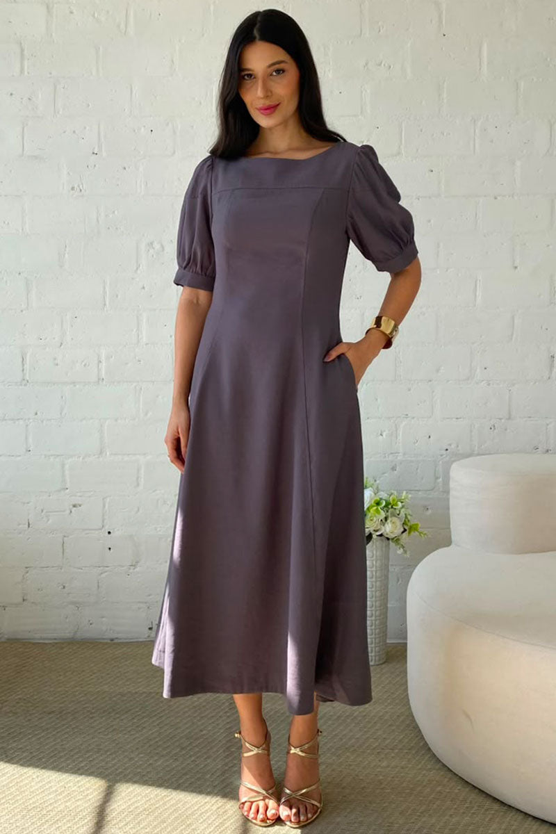 Vestido Ohana Midi - Chumbo