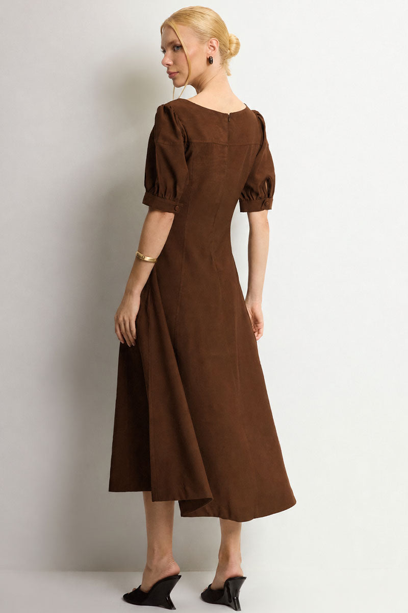 Vestido Ohana Midi - Marrom