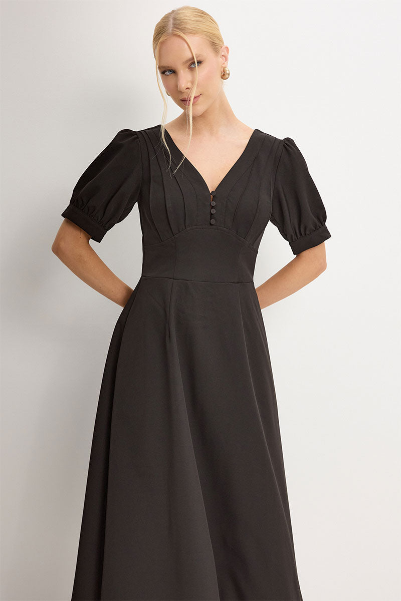 Vestido Isaura Midi - Preto