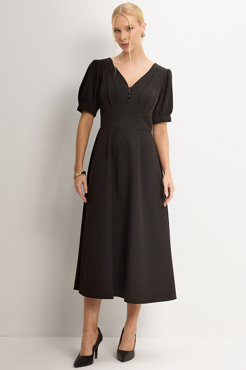 Vestido Isaura Midi - Preto