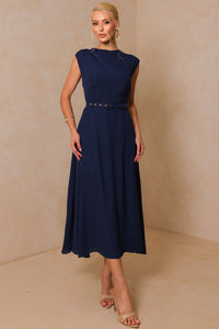 Vestido Iraci Midi - Azul Marinho