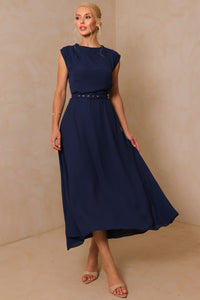 Vestido Iraci Midi - Azul Marinho