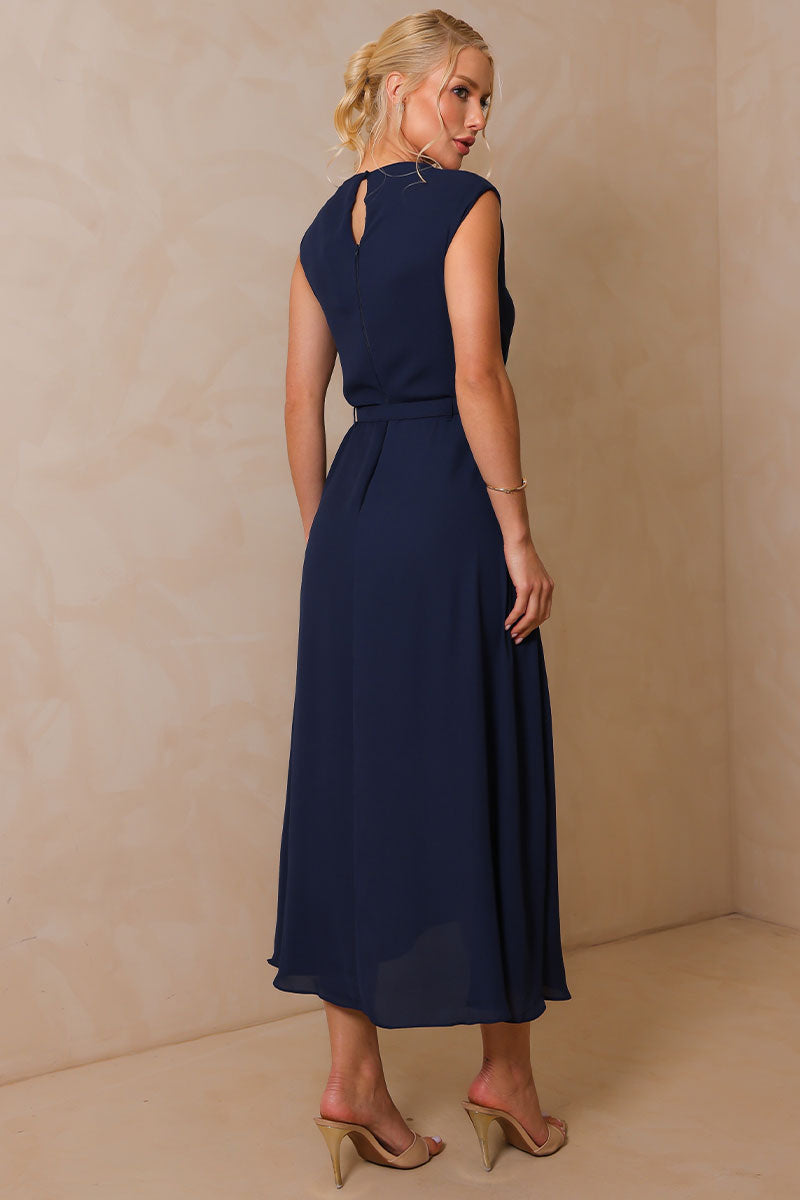 Vestido Iraci Midi - Azul Marinho