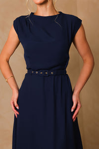 Vestido Iraci Midi - Azul Marinho