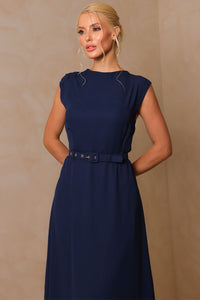 Vestido Iraci Midi - Azul Marinho