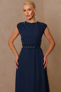 Vestido Iraci Midi - Azul Marinho