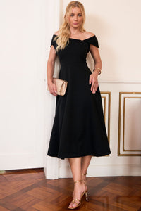 Vestido Antônia Ombro a Ombro - Preto