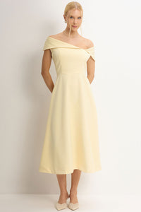 Vestido Antônia Ombro a Ombro - Amarelo