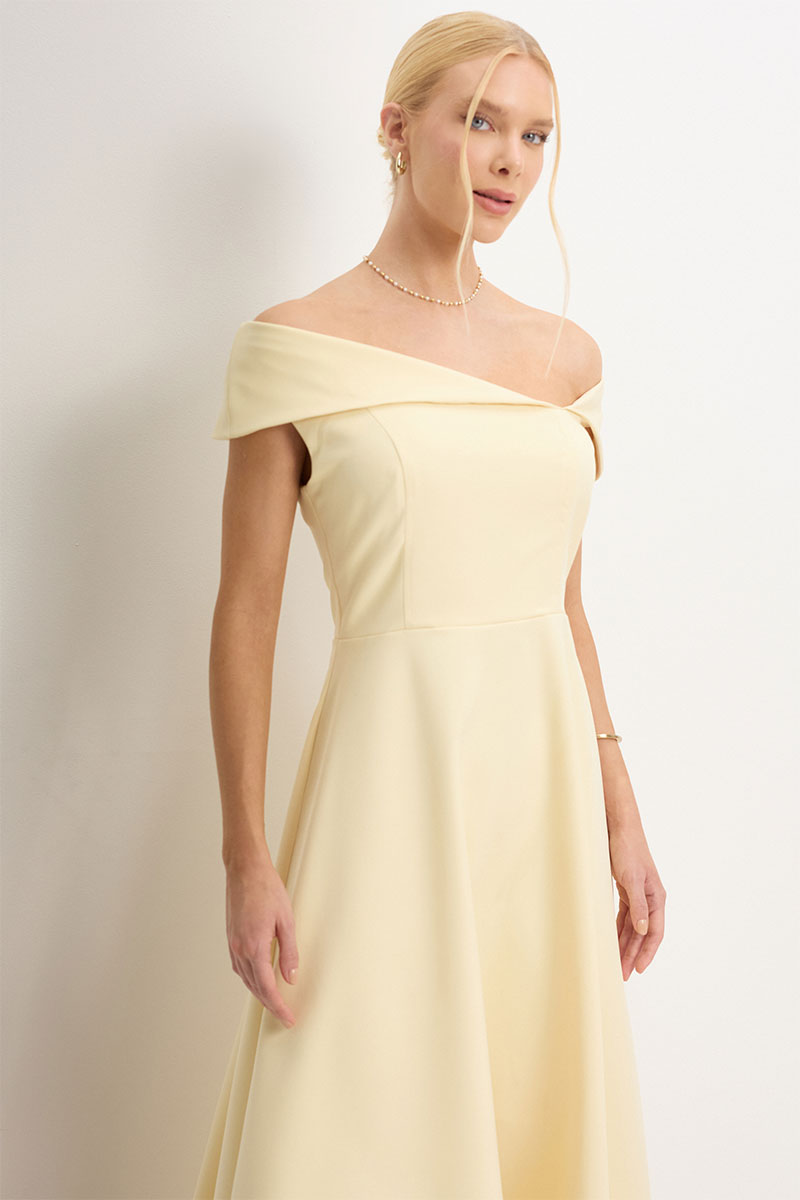 Vestido Antônia Ombro a Ombro - Amarelo