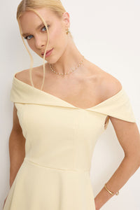 Vestido Antônia Ombro a Ombro - Amarelo