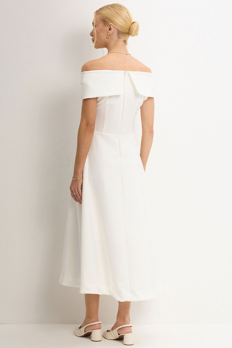 Vestido Antônia Ombro a Ombro - Off White