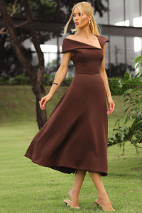 Vestido Antônia Ombro a Ombro - Marrom