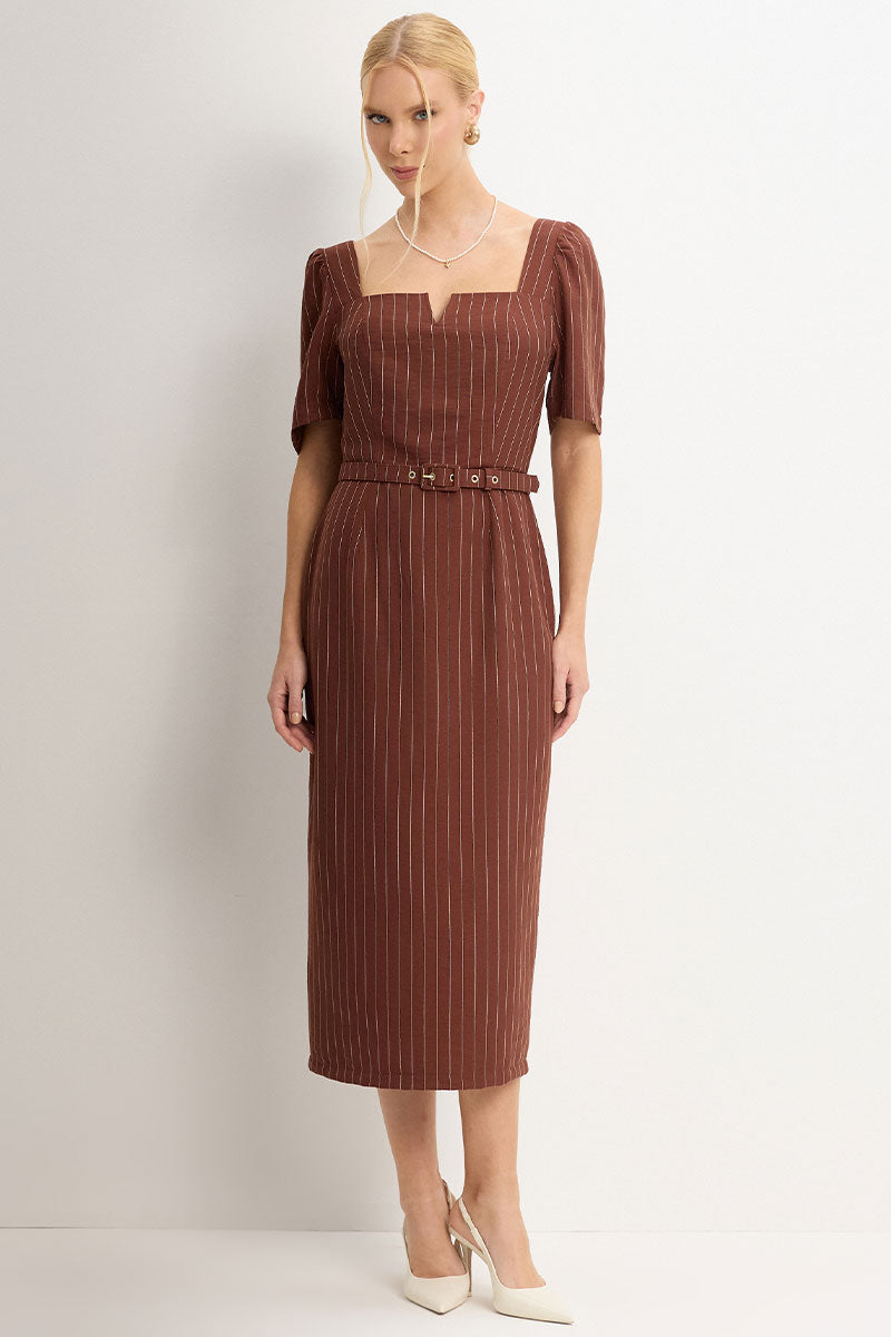 Vestido Georgia - Marrom