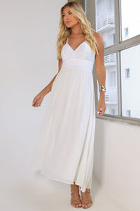 Vestido Antonella Midi Liso Com Zíper nas Costas - Off White