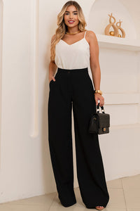 Calça Pilar Alfaiataria Com Pregas na Frente - Preto