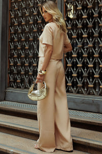 Calca Graça Alfaiataria Com Botões - Bege