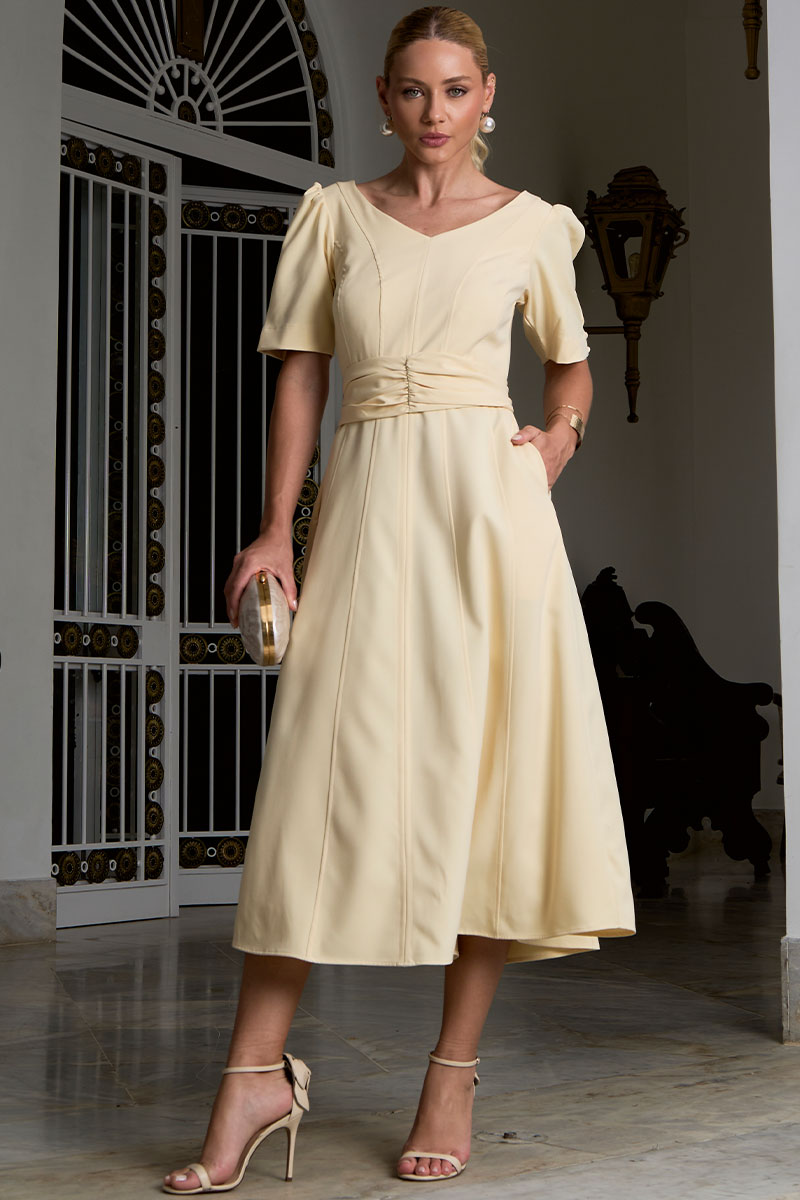 Vestido Florinda - Amarelo