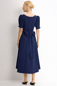 Vestido Florinda Midi - Azul Marinho