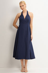 Vestido Filomena MIdi - Azul Marinho