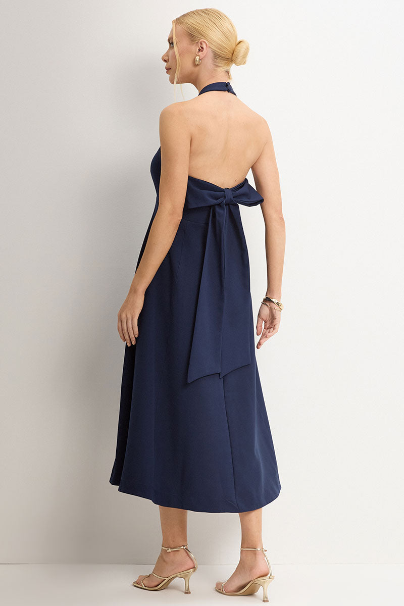 Vestido Filomena MIdi - Azul Marinho