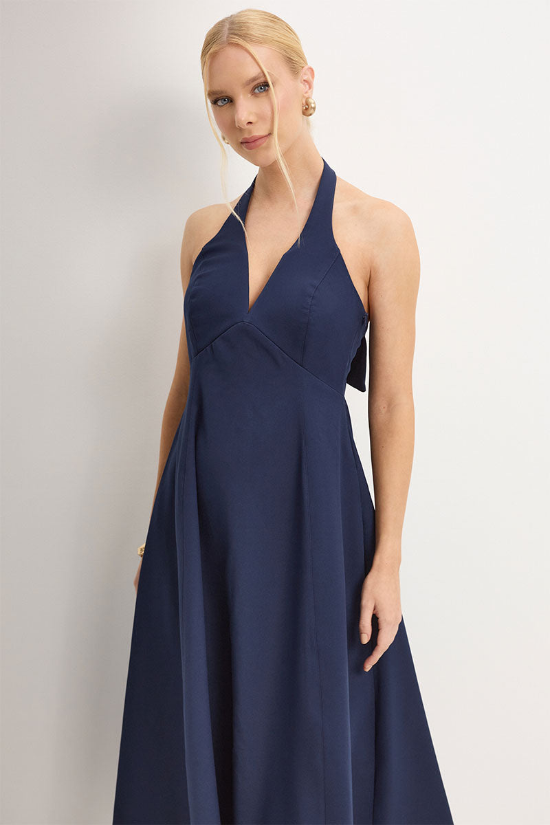 Vestido Filomena MIdi - Azul Marinho