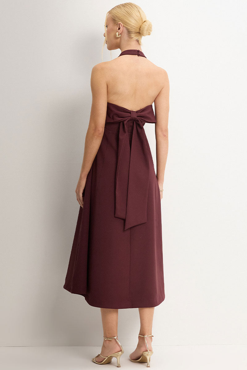 Vestido Filomena Midi - Vinho
