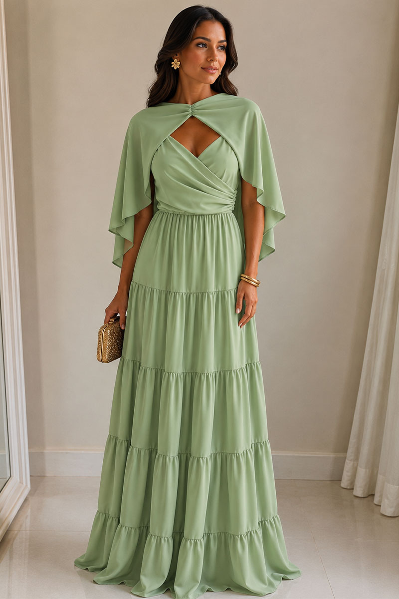 Vestido Georgina Drapeado - Verde