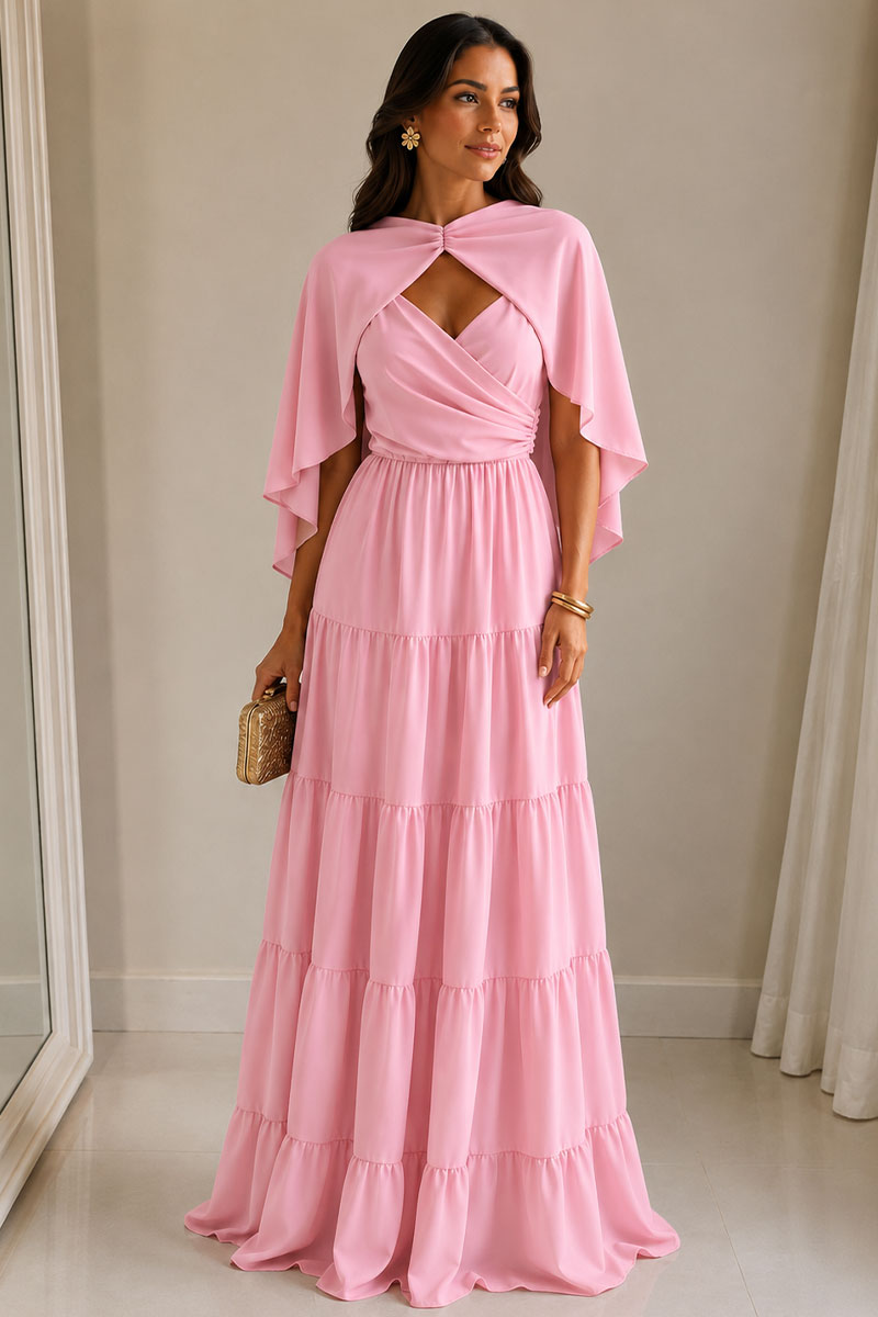 Vestido Georgina Drapeado - Rose