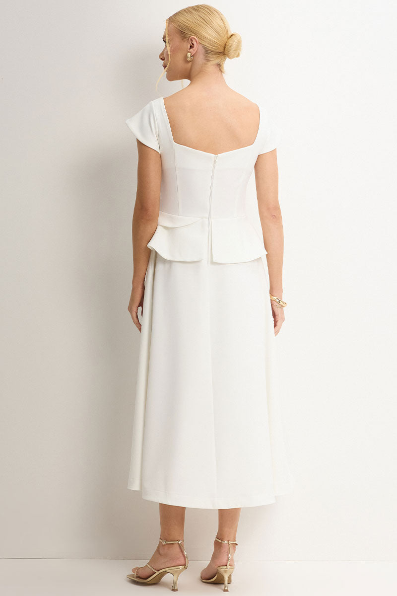 Vestido Perola Midi - Off White