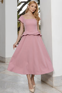 Vestido Perola Midi - Rosa