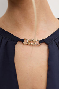 Vestido Dora Longo - Azul Marinho