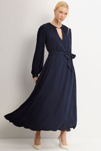 Vestido Dora Longo - Azul Marinho