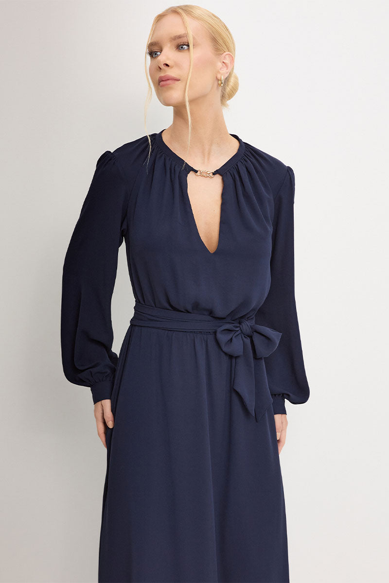 Vestido Dora Longo - Azul Marinho