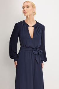 Vestido Dora Longo - Azul Marinho