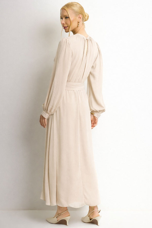 Vestido Dora Longo - Bege
