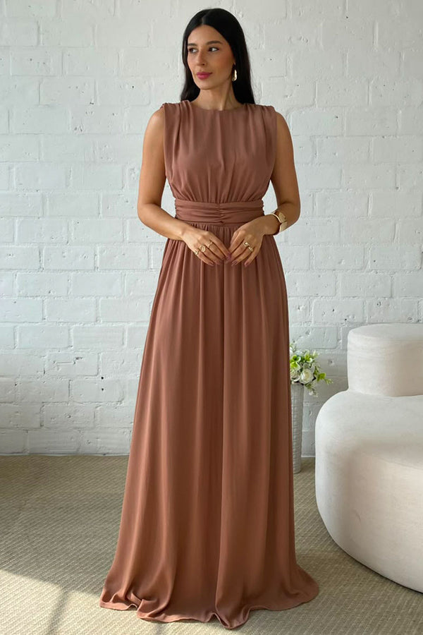 Vestido Esmeralda Longo - Marrom