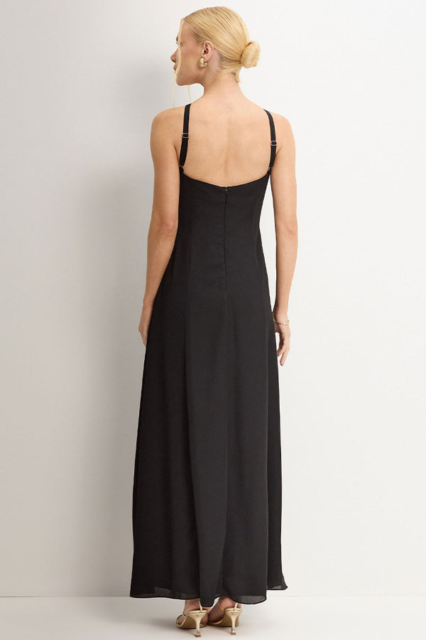 Vestido Adelaide Longo - Preto