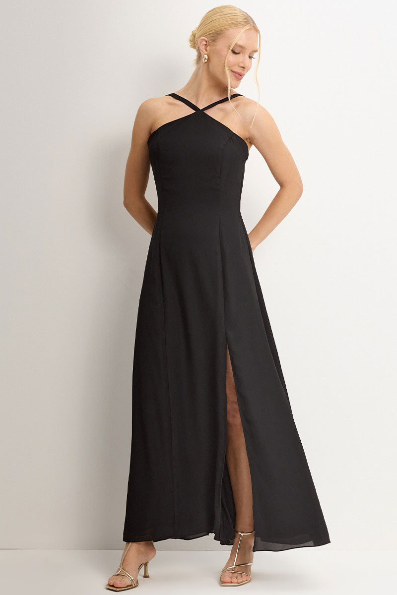 Vestido Adelaide Longo - Preto