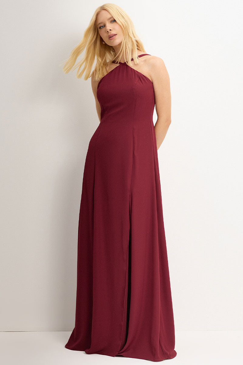 Vestido Adelaide Longo - Vinho