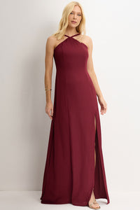 Vestido Adelaide Longo - Vinho