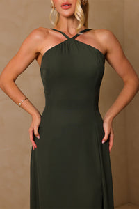 Vestido Adelaide Longo - Verde Musgo