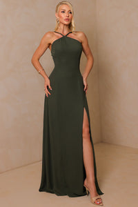Vestido Adelaide Longo - Verde Musgo