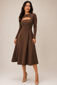 Vestido Dakota Midi - Marrom