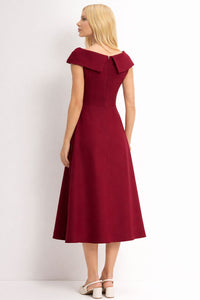 Vestido Dara Evasê - Vinho