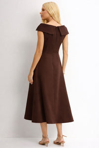 Vestido Dara Evasê - Marrom