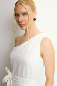 Vestido Safira Um Ombro Só - Off White