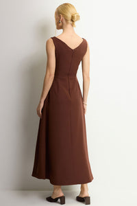 Vestido Maju Alfaiataria - Marrom