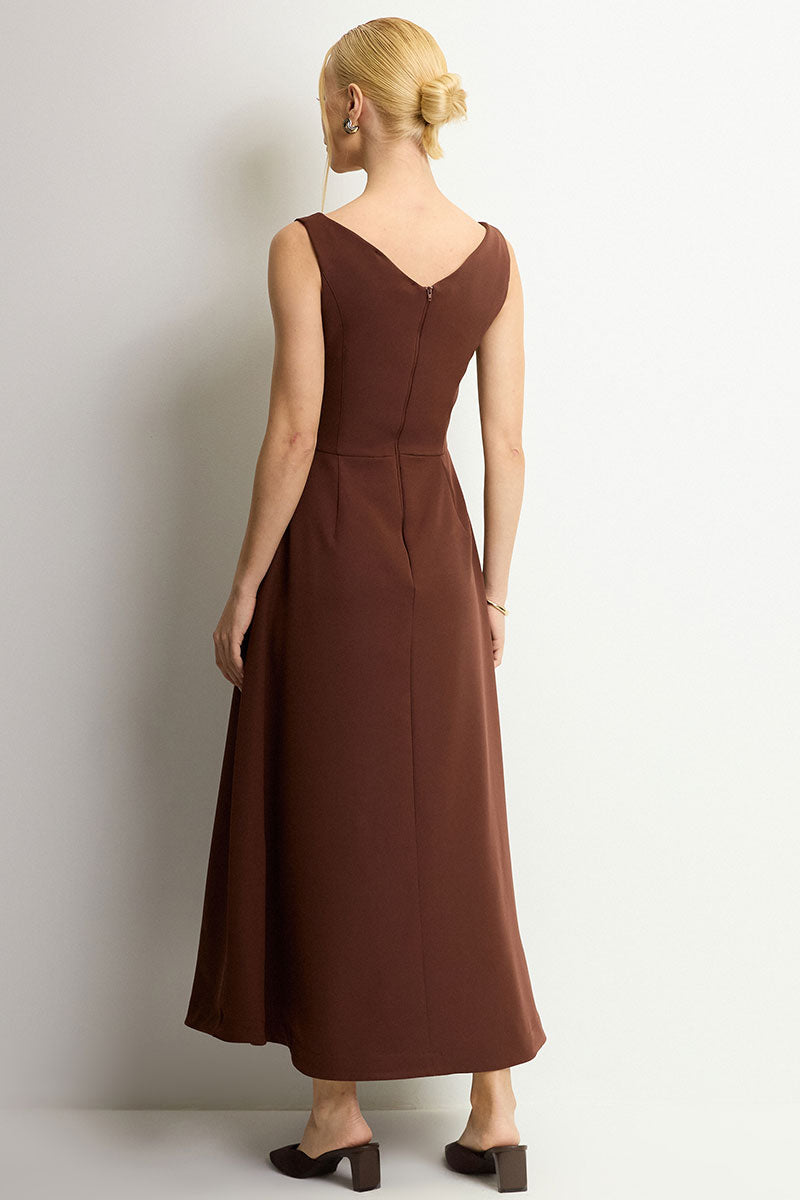 Vestido Maju Alfaiataria - Marrom