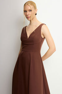 Vestido Maju Alfaiataria - Marrom
